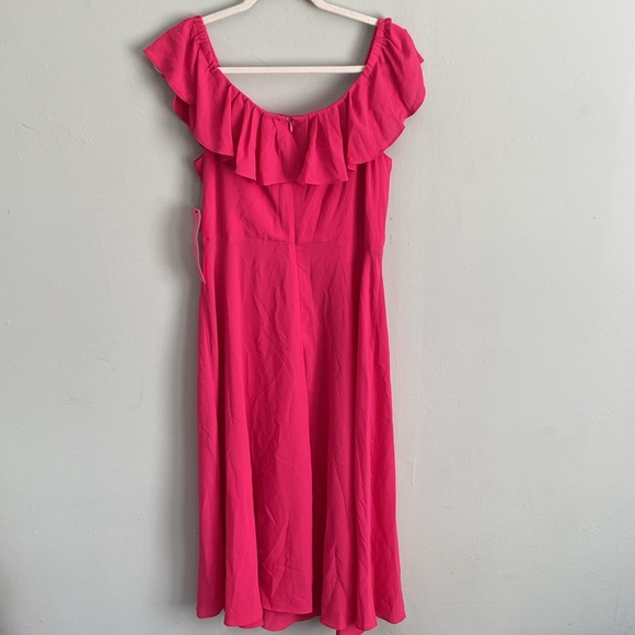 Betsy Johnson Hot Pink midi women’s dress size 12 - Picture 7 of 8